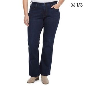St John's Bay Flare Leg Dark Blue Jeans NWTs $54